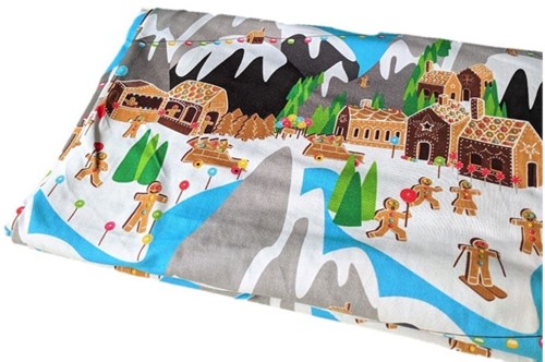 Click to order custom made items in the Gingerbread Village fabric